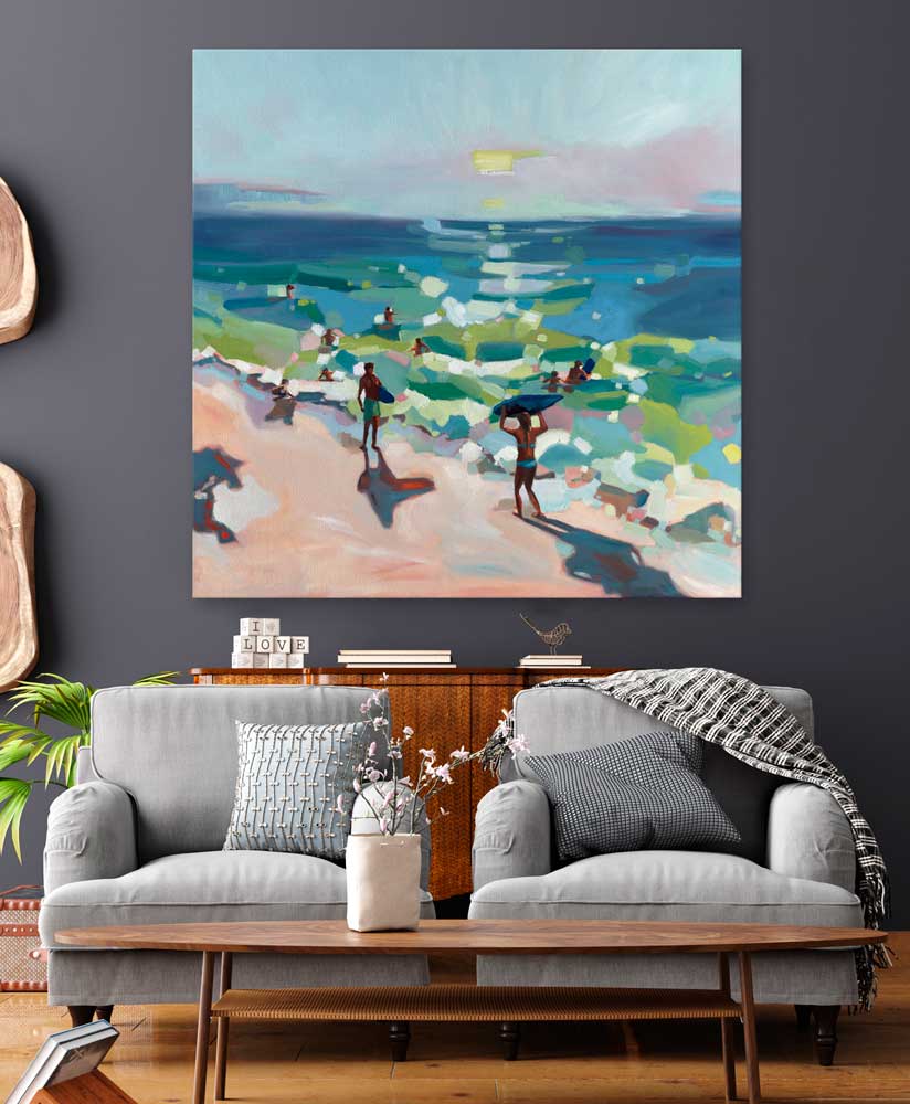 Beach Reflections Stretched Canvas - Image 3