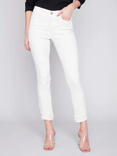 Charlie B Frayed Hem Jeans - Image 4