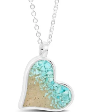 Dune Heart necklace turquoise / fmb sand