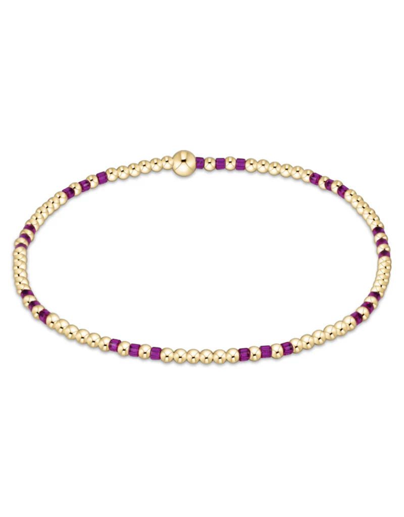 E Newton Hope Joy 2mm Bead Bracelet Fuchsia