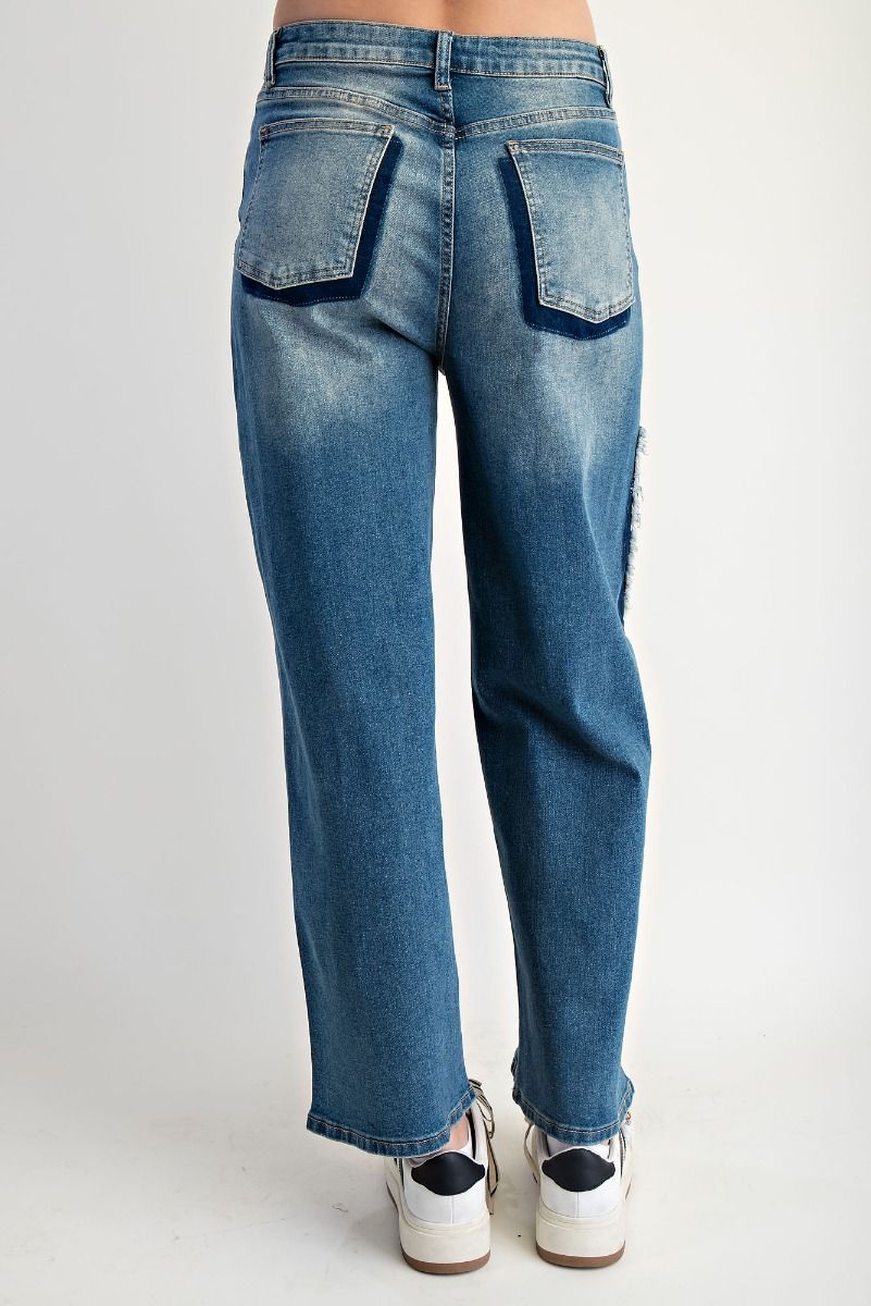 Easel Heart patch jeans - Image 3