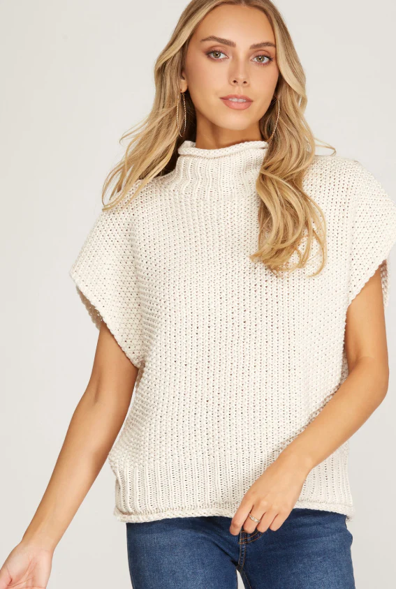 Funnel neck sweater