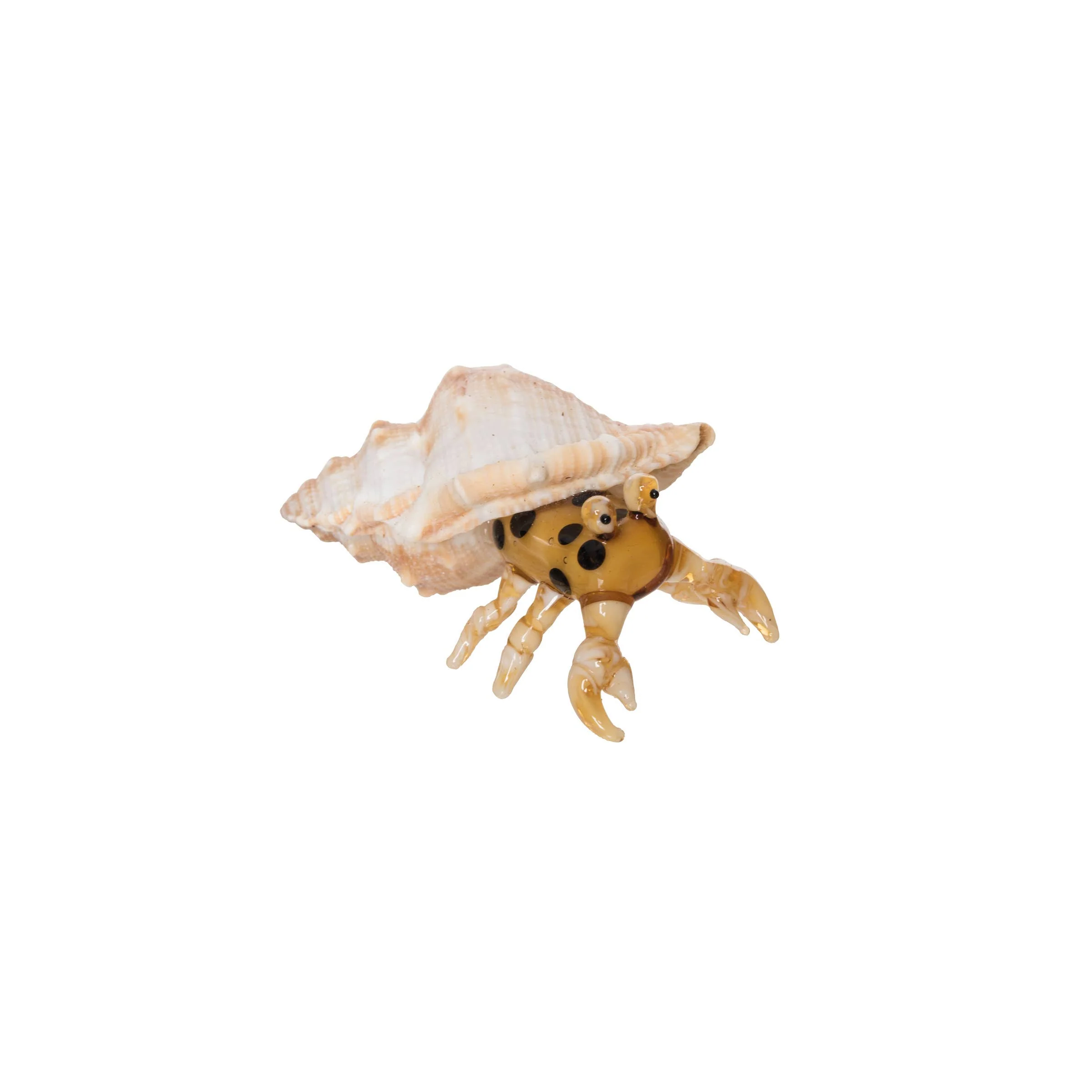 Hermit Crab Brown Art Glass Decorative Figurine - Image 2