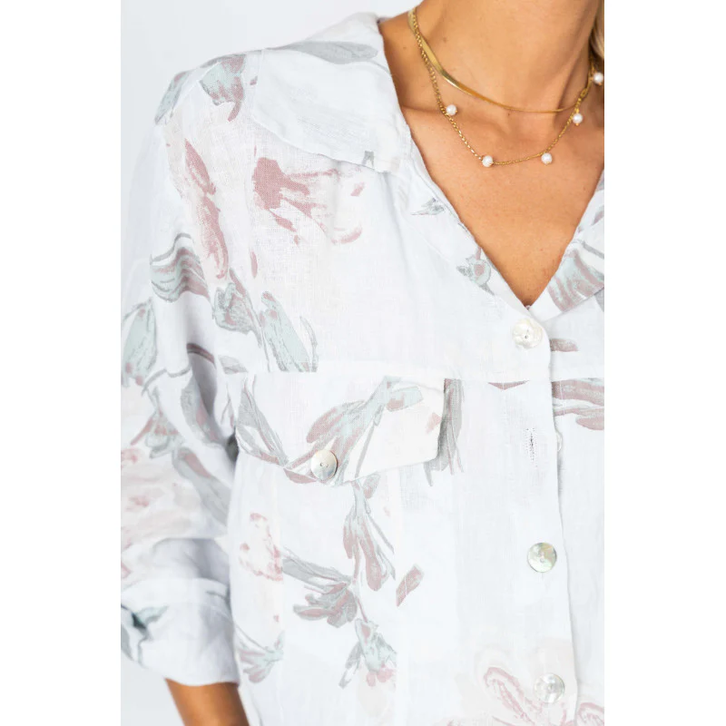 Look Mode Short Linen Jacket - Image 4