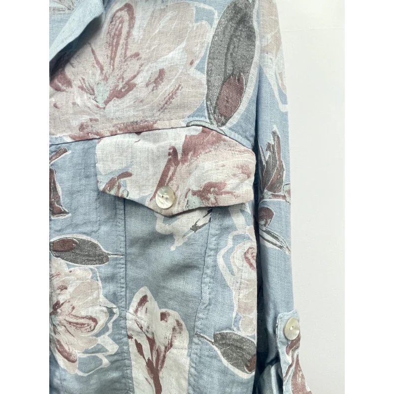 Look Mode Short Linen Jacket - Image 5