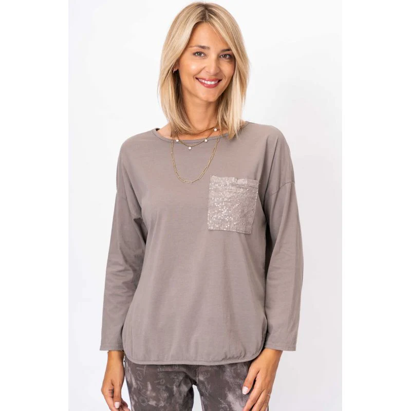 Look Mode Sequined pocket T - Image 3
