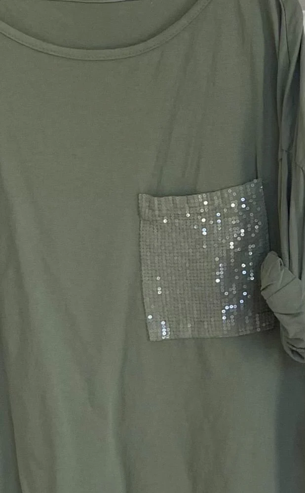 Look Mode Sequined pocket T - Image 5