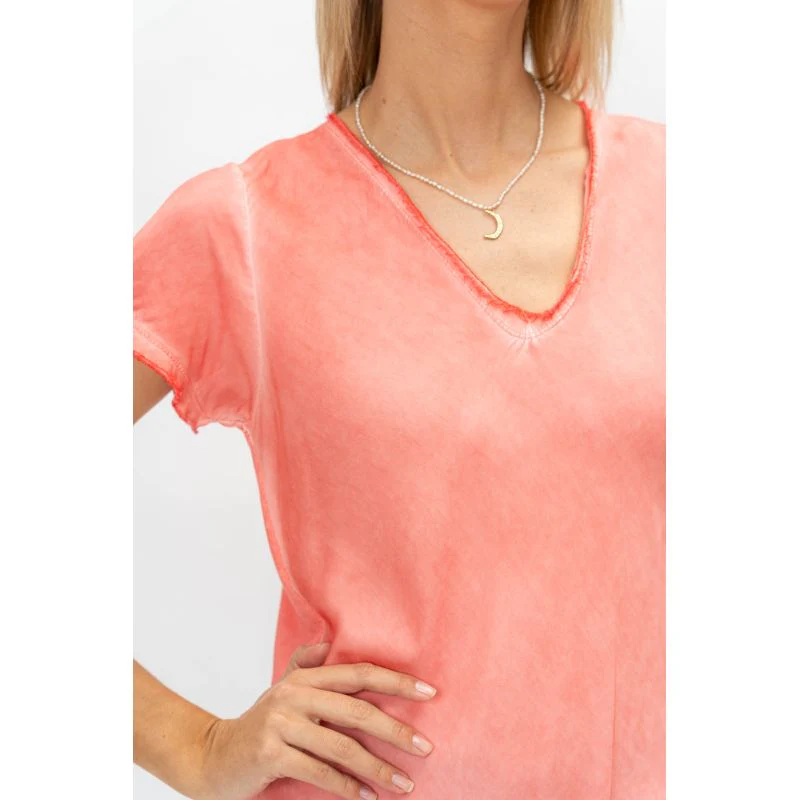 Look Mode Tee w/ Satin Raw Edge - Image 3