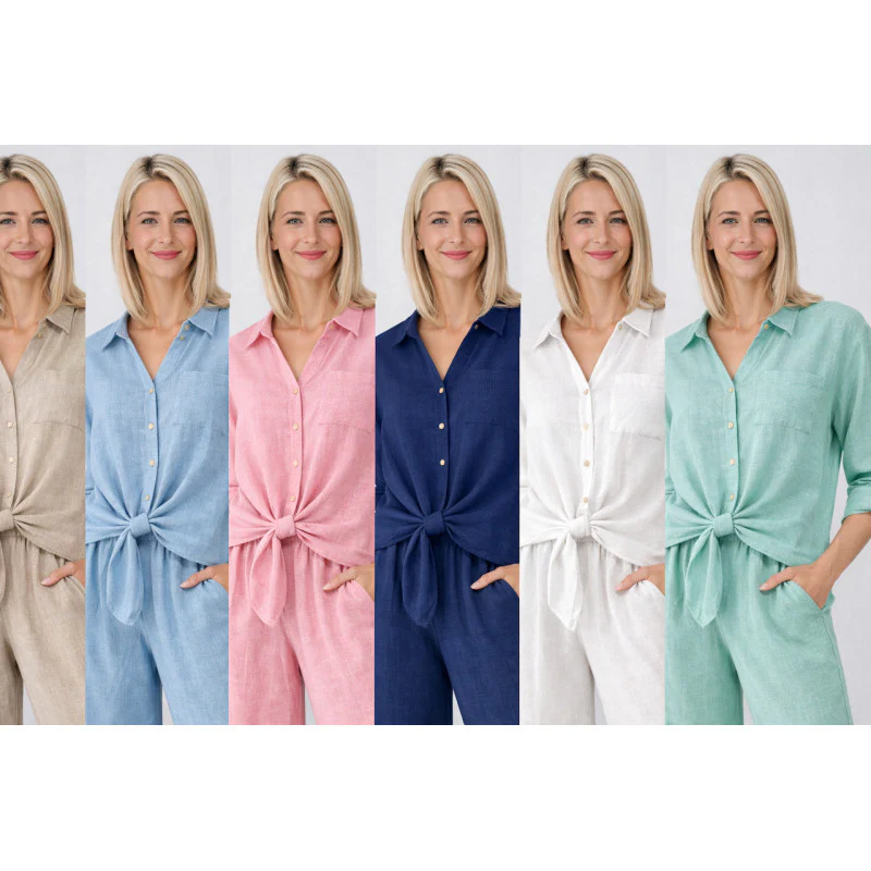 Look Mode Tie Front Blouse - Image 3