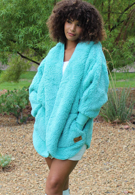 Furry Hooded Cardigan - Image 4