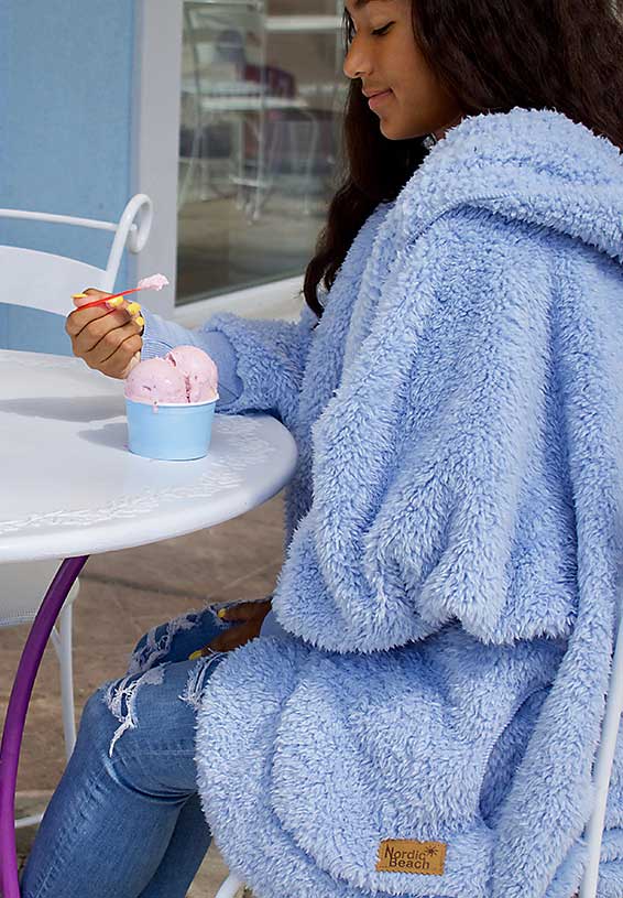 Furry Hooded Cardigan - Image 5