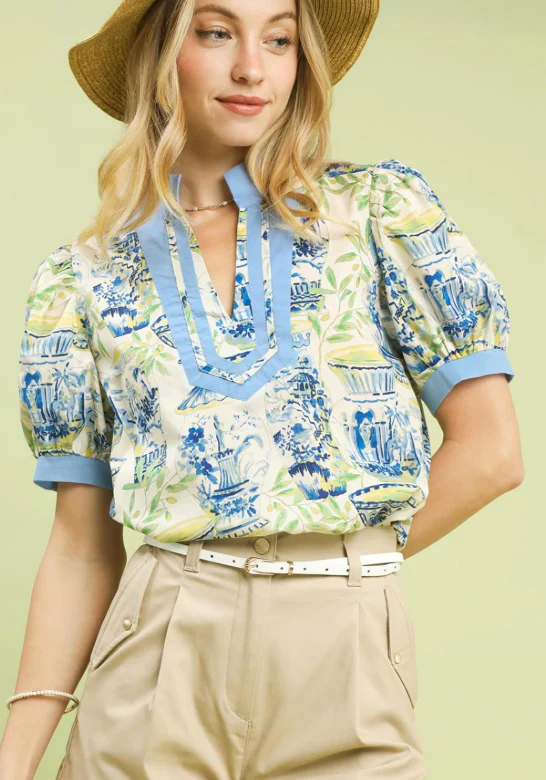 Umgee China Blue Top